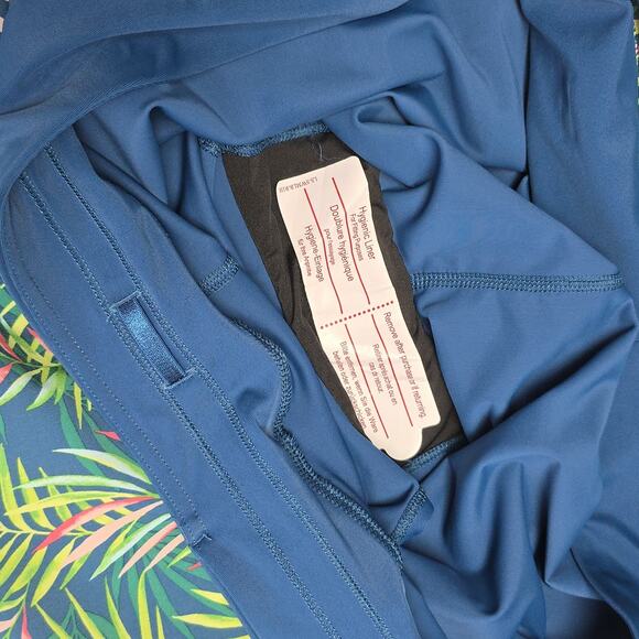 Lands End Swim Skirt Size 18 Womens Palm Floral Inner Shorts Pockets Stretch - Picture 8 of 8